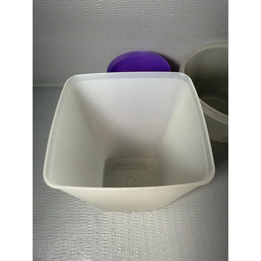 Vintage Tupperware Mixed Lot 6 Piece Set Purple Coral Frosted Clear No Lids